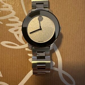 Movado Silver and Black Wearable Watch